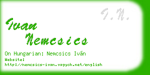 ivan nemcsics business card